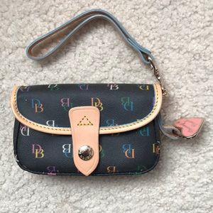 Dooney & Bourke Mini Signature Flap Wristlet